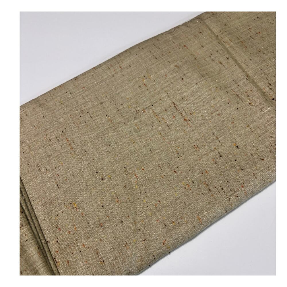 Silk Blend Tan Speckled Fabric 60” Wide 4.5 Yds Shirtweight Multicolor
